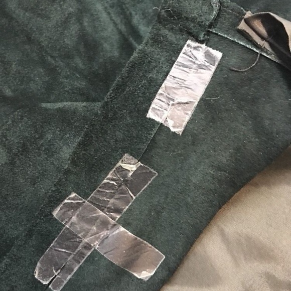 COMINT Leather Suede Pencil Forrest Skirt - Picture 6 of 8